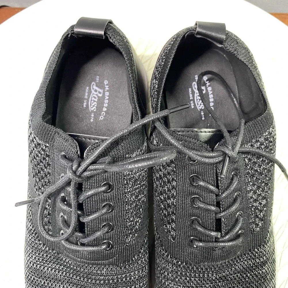 G.H. Bass Mens Bryson KT Pop Mesh Black Casual ComfortShoes Oxford  Size 9.5 EUC
